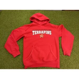 Vintage Rivalry Threads 91 NCAA Maryland Terrapins Football Hoodie Men Small Red
